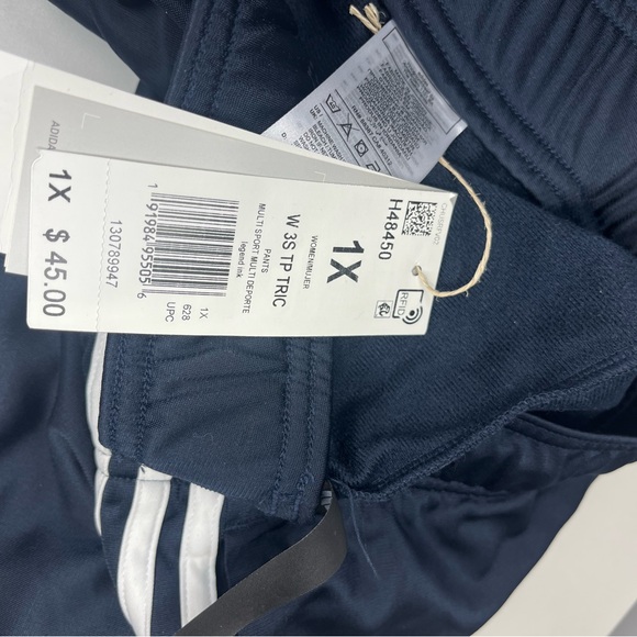 NEW Adidas Women's Dark Blue Joggers with White Stripes - Picture 7 of 15